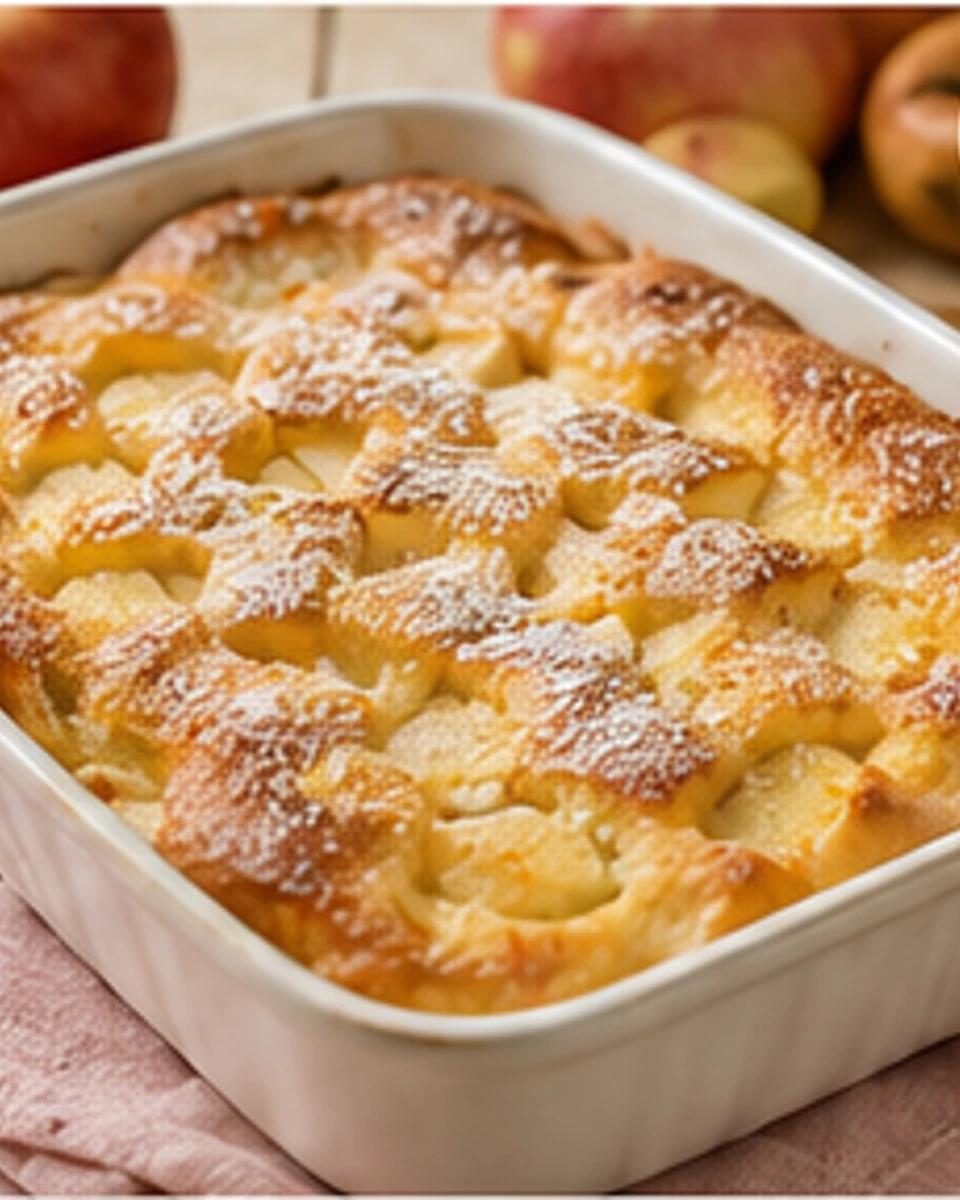Grießauflauf mit Apfel