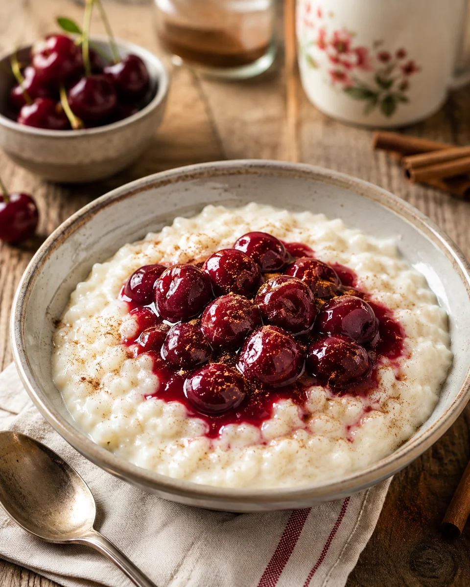 Milchreis mit Kirschen