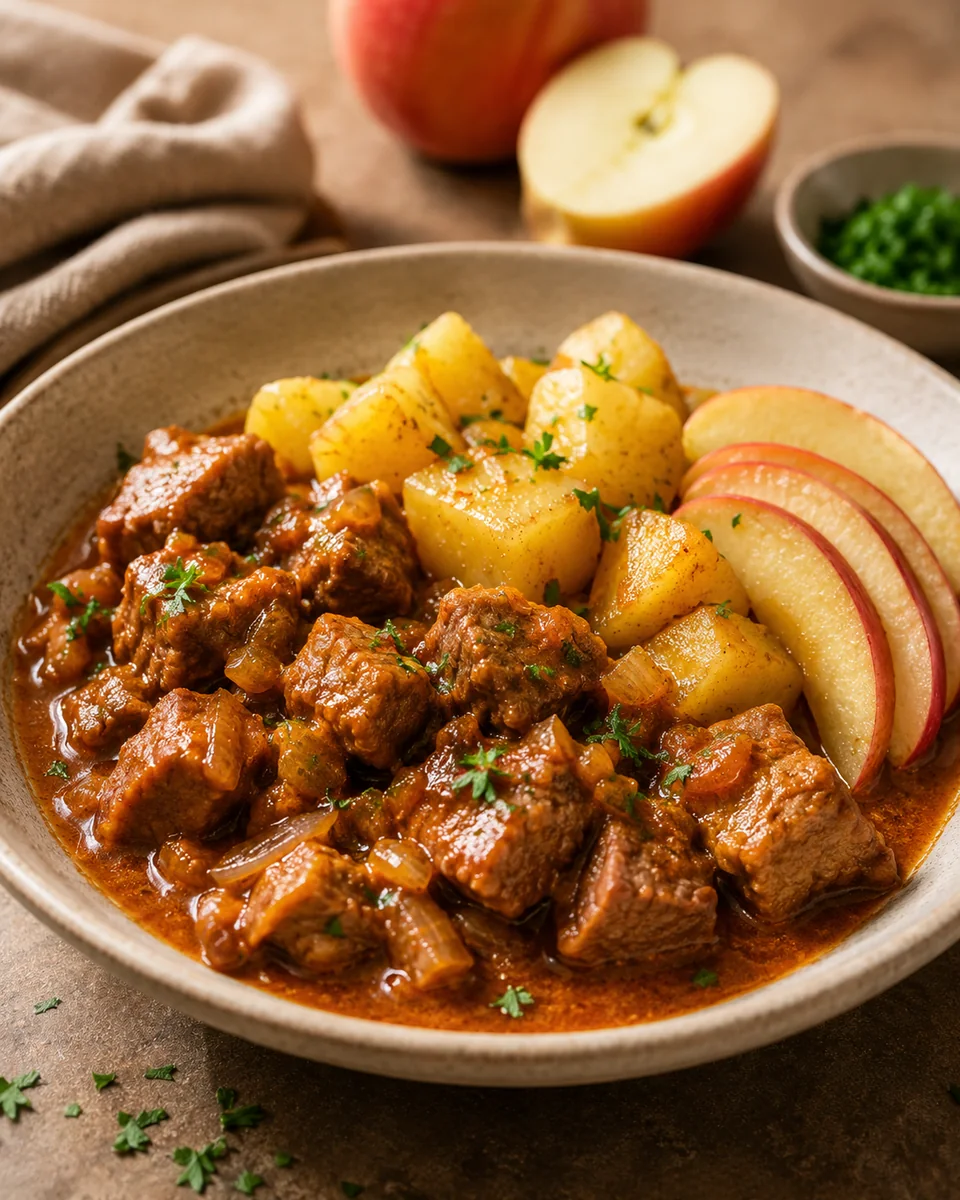 Schweinegulasch mit Kartoffeln
