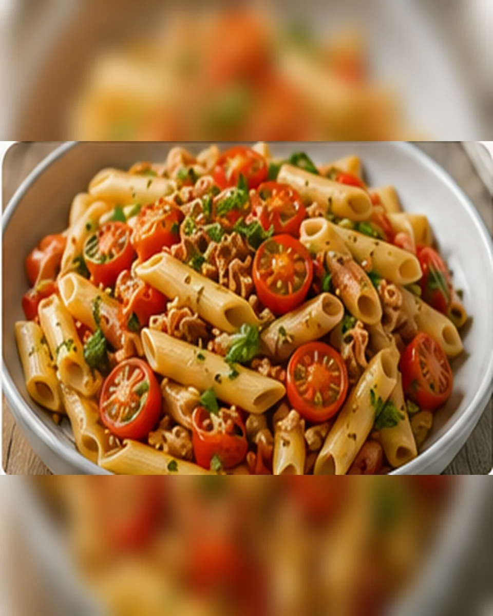 Thunfisch-Nudelpfanne mit Tomaten