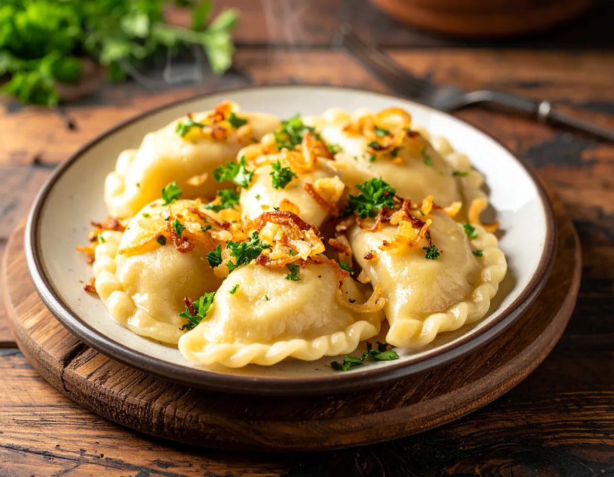 Pierogi mit Kartoffel-Quark-Füllung