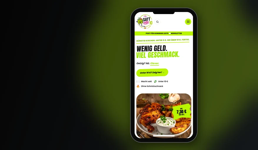 Satt-unter-10-App-Symbol auf einem Smartphone-Startbildschirm